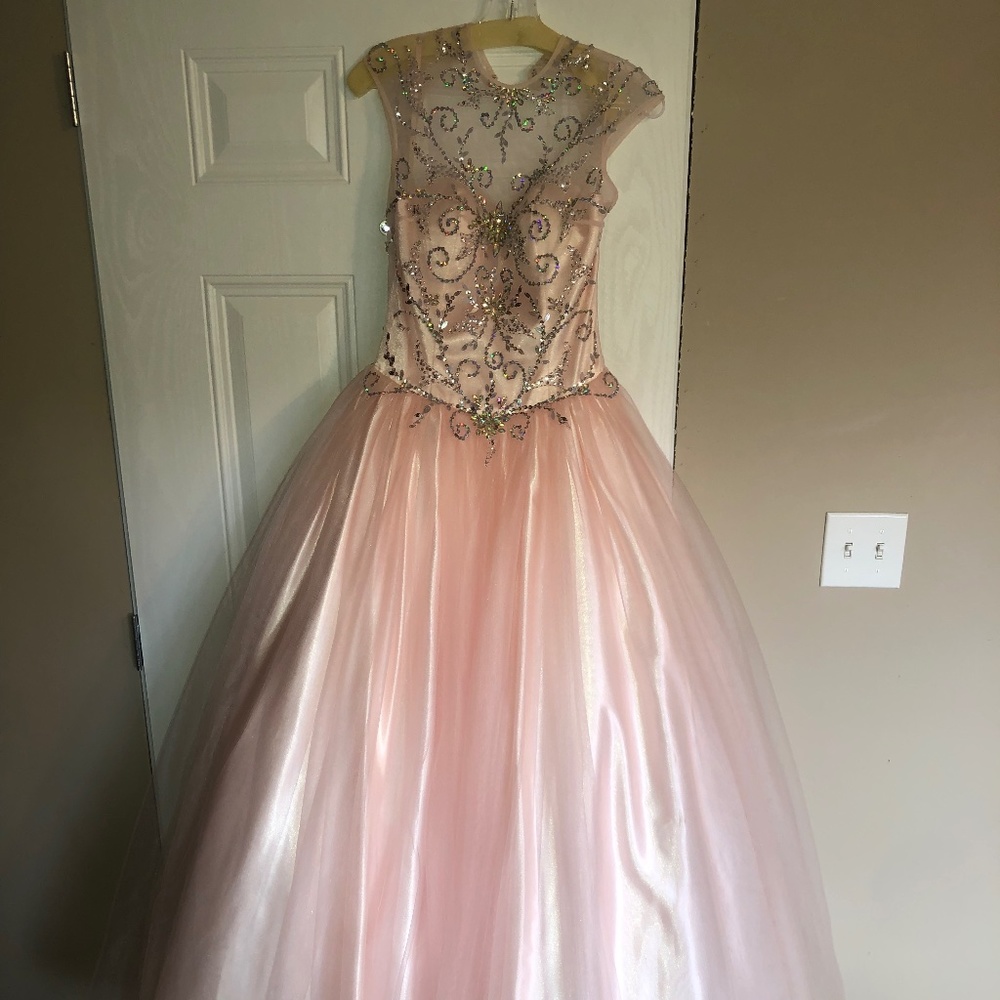 Light Pink MacDuggal Pageant/Prom Dress Size 2 WORN ONCE